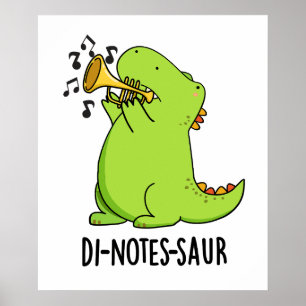 Poster Di-notes-saur Piada Divertida de Dinossauro