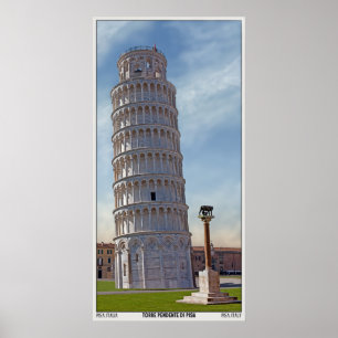 Poster Di Pisa de Torre Pendente