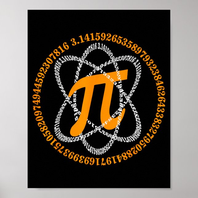 Poster Dia 3,14 Símbolo Numérico Presente de Matemática e (Frente)