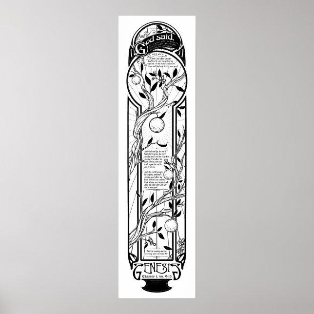 Pôster Dia 3 da Criação (Frente)