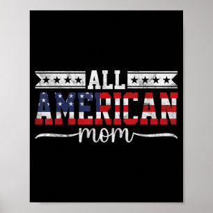 Poster Dia 4 de Julho Dia da Independência Mãe Americana