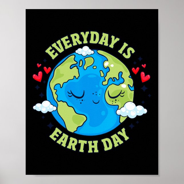 Poster Dia a Dia da Terra Celebra o Ambiente do Dia da Te (Frente)