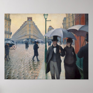Poster Dia chuvoso da rua de Paris por Gustave
