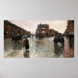 Poster Dia da Chuva, Boston por Frederick Childe Hassam