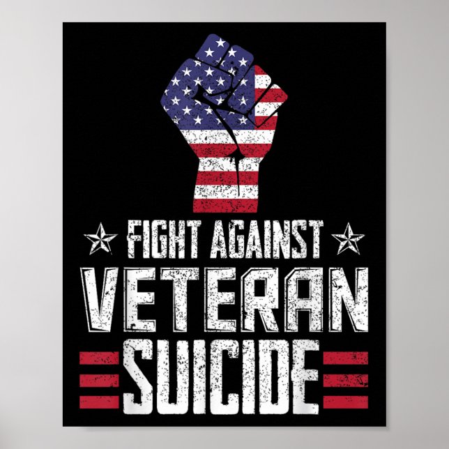 Poster Dia da Consciência do Suicídio Veterano (Frente)