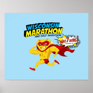 Poster Dia da Corrida da Maratona de Wisconsin