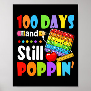 Poster Dia Da Escola 100 Dias E Crianças Ainda Em Populaç