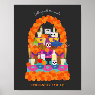 Poster Dia da festa do Dia das Bruxas Mortas