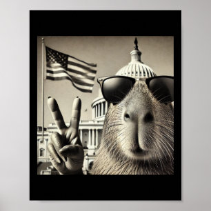 Poster Dia Da Inauguração De 2025 - Capybara Selfie No Bo