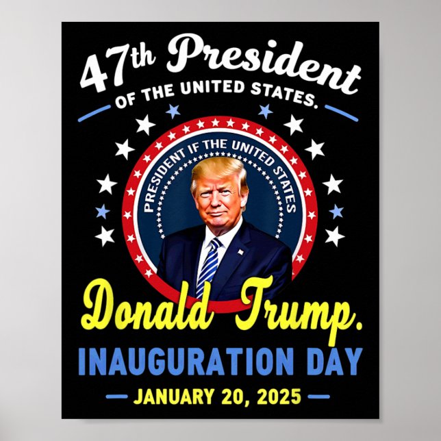 Poster Dia da Inauguração do Presidente Donald Trump (Frente)