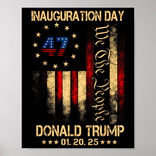 Poster Dia da Inauguração do Presidente Donald Trump 2025 (Frente)