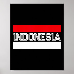 Poster Dia da Independência de Bandeira na Indonésia