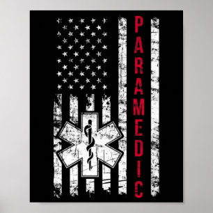 Poster Dia da Independência do Bandeira Americano paraméd