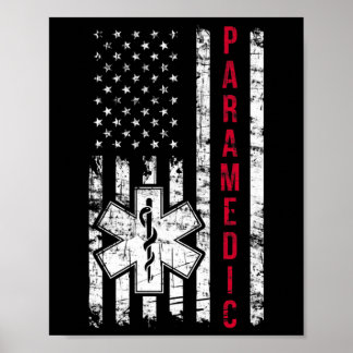 Poster Dia da Independência do Bandeira Americano paraméd