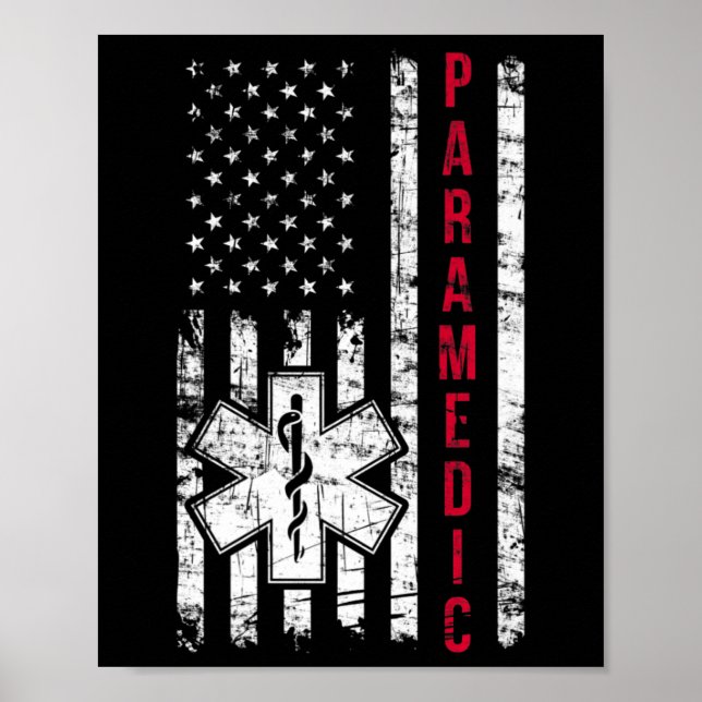 Poster Dia da Independência do Bandeira Americano paraméd (Frente)