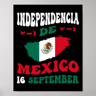 Poster Dia da Independência Mexicana do Orgulho da Bandei