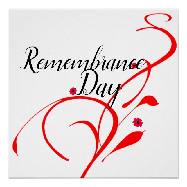 Pôster Dia da Lembrança Poster brilhante: Um Dia Vermelho (Frente)