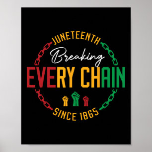 Poster Dia da Liberdade Negra Décima Junta Quebrando Cada