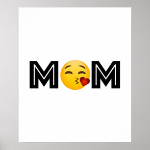 Poster Dia da mãe da mamã de Emoji engraçado