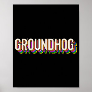 Poster Dia da Marmota Homens Mulheres Retro Vintage 60s 7