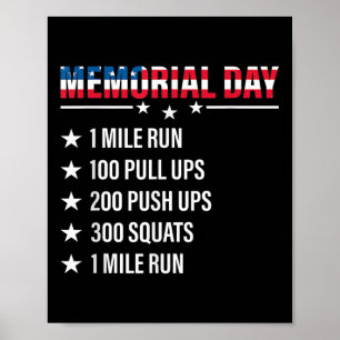 Poster Dia da Memória 2021 Bandeira Americana Homens Mulh