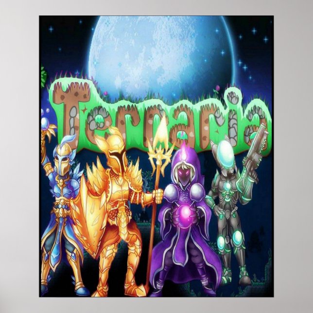 Poster Dia dá o Natal do jogo Terraria (Frente)
