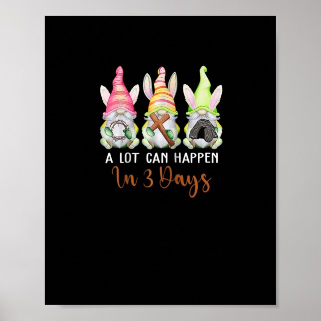 Poster Dia da Páscoa Cristã Muito Pode Acontecer Em 3 Dia (Frente)