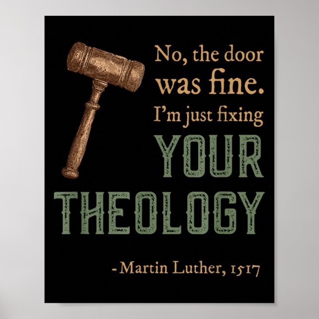 Poster Dia da Reforma Cristã Reformada de Martin Luther (Frente)