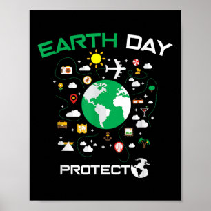 Poster Dia da Terra 2022 Proteção Ambiental Salve O P
