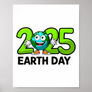 Poster Dia da Terra 2025 Crianças de Aniversário do Dia d