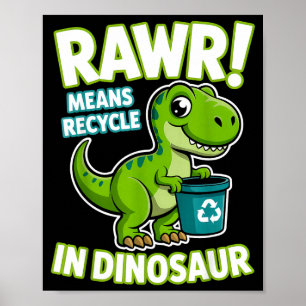 Poster Dia da Terra 2026 rawr significa reciclar em crian
