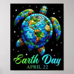 Poster Dia da Terra 2026 Restaurar a Terra Arte Tartaruga