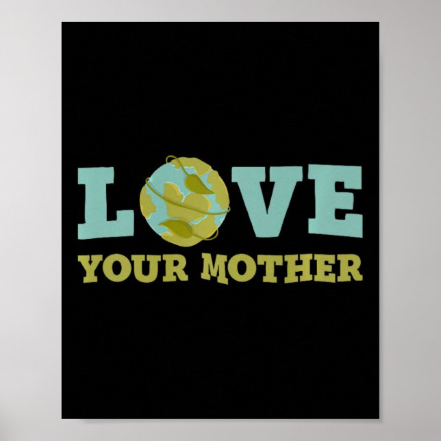 Poster Dia da Terra Ama Sua Mãe Planeta Ambiente (Frente)
