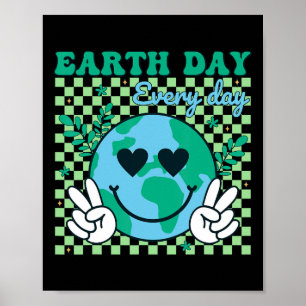 Poster Dia da Terra Ambiente Crianças Meninas Meninos Chá