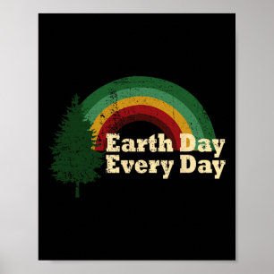 Poster Dia da Terra Árvore do Arco-Íris