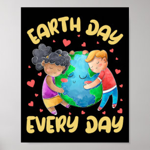 Poster Dia da Terra das Crianças Todos os Dias Feliz Dia