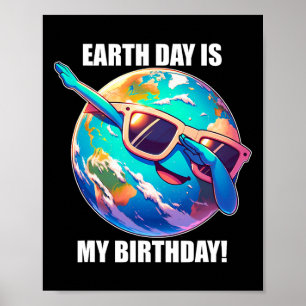 Poster Dia da Terra É Meu Aniversário 22 de abril Criança