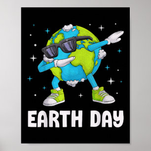 Poster Dia da Terra Engraçado Dab Dabbing Earth Day Desig