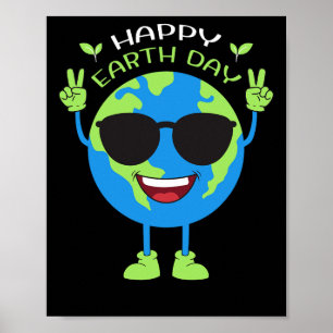 Poster Dia da Terra Engraçado Dia da Terra Crianças de An