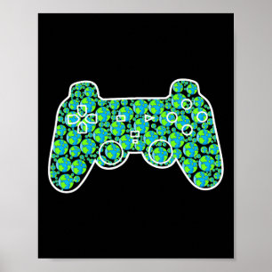 Poster Dia da Terra Gaming Engraçados Dia da Terra Menino