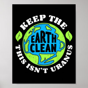 Poster Dia da Terra Mantenha a Terra Limpa Isto não é Ura