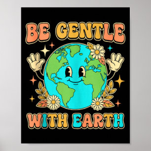 Poster Dia da Terra natureza amor ecológico ambiental