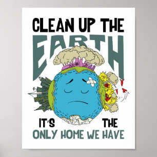 Poster Dia da Terra O Dia da Terra Salva A Terra Não Há P