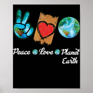 Poster Dia da Terra Paz e Amor Terra