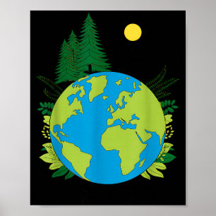 Poster Dia da Terra planeta natureza planeta verde salvar