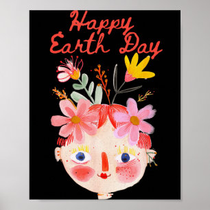 Poster Dia da Terra planeta verde consciência ambiental
