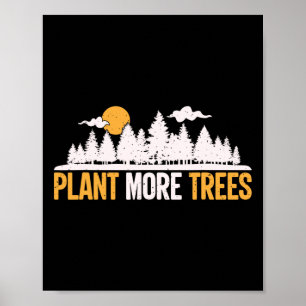 Poster Dia da Terra - Plante Mais Árvores, Árvore Mais Hu