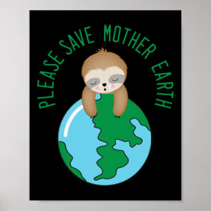 Poster Dia da Terra Por Favor Salve A Mãe Terra Chorando