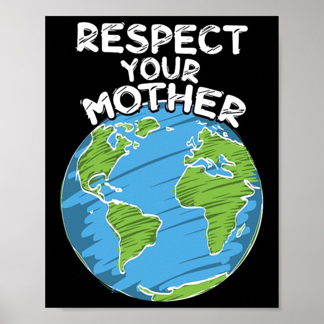 Poster Dia da Terra Respeite Sua Mãe (Frente)