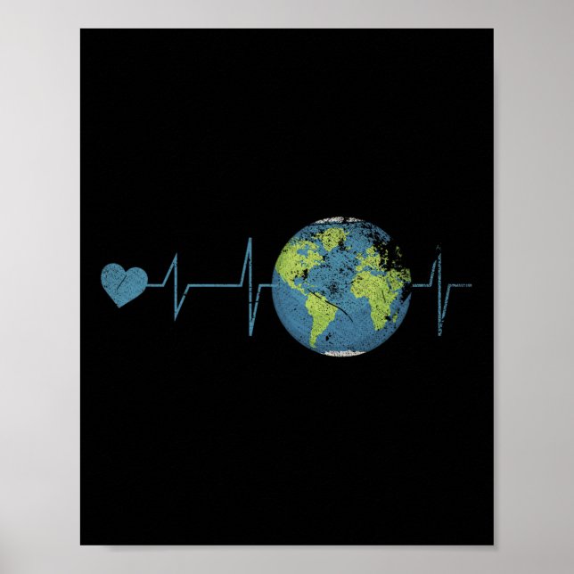 Poster Dia da Terra Retrô (Frente)
